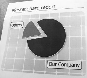 Market share pie chart of companies (Sxc.hu)
